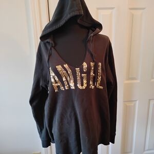 Victoria's Secret Black Hoodie with Gold Lettering